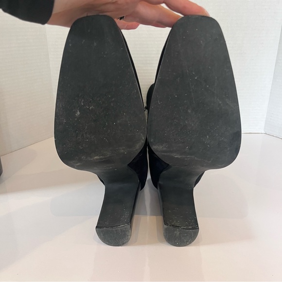 Jeffrey Campbell Claudio Block Heel Sock Boot – Faux Suede Black Women’s Size 9 - Picture 8 of 14